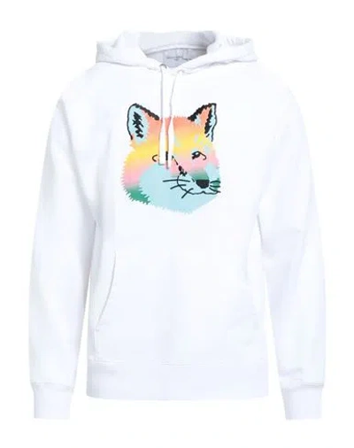 Maison Kitsuné Man Sweatshirt White Size M Cotton