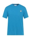 Maison Kitsuné Fox Head Short Sleeved T-shirt In Blue