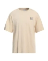Maison Kitsuné Bold Fox Head Patch Oversize Tee-shirt In Beige