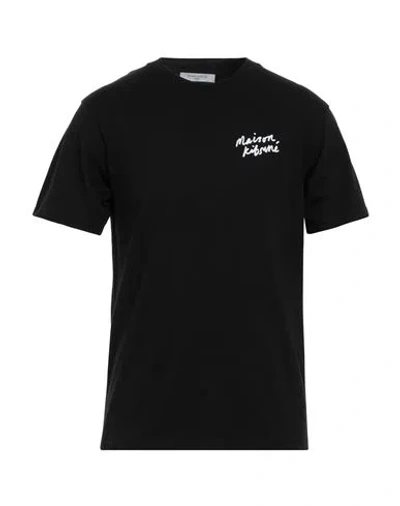 Maison Kitsuné Man T-shirt Black Size Xxl Cotton