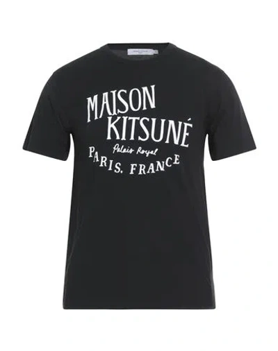 Maison Kitsuné Man T-shirt Black Size Xs Cotton
