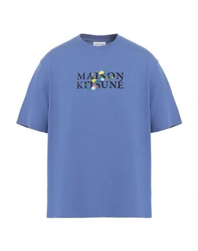 Maison Kitsuné Man T-shirt Dark Purple Size L Cotton