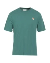 Maison Kitsuné Fox-motif Cotton T-shirt In Green