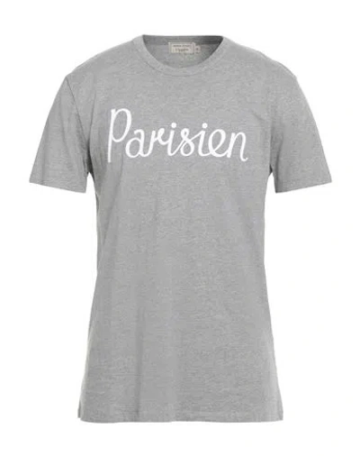 Maison Kitsuné Man T-shirt Grey Size L Cotton