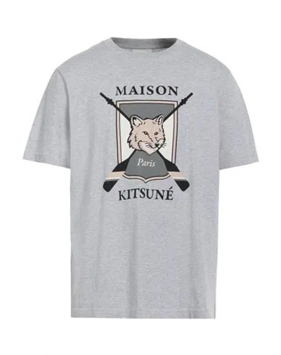 Maison Kitsuné Man T-shirt Grey Size M Cotton
