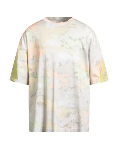 Maison Kitsuné Man T-shirt Light Green Size L Cotton In Multi