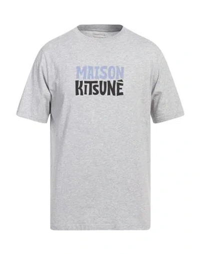 Maison Kitsuné Man T-shirt Light Grey Size S Cotton