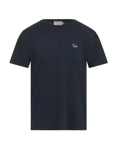 Maison Kitsuné Man T-shirt Navy Size M Cotton In Blue