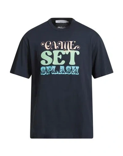 Maison Kitsuné Man T-shirt Navy Size S Cotton In Blue