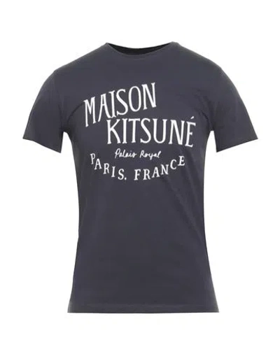 Maison Kitsuné Man T-shirt Navy Size Xs Cotton In Multi