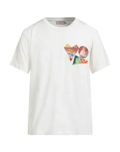 Maison Kitsuné Man T-shirt Off White Size M Cotton