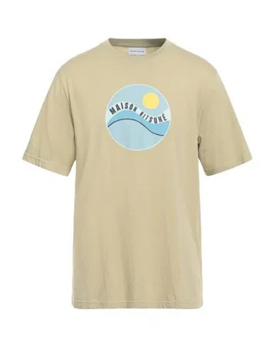 Maison Kitsuné Man T-shirt Sage Green Size L Cotton