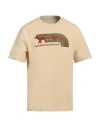 Maison Kitsuné Man T-shirt Sand Size L Cotton In Beige