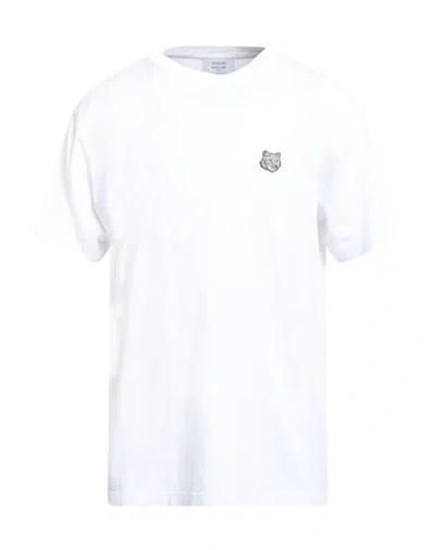 MAISON KITSUNÉ MAISON KITSUNÉ MAN T-SHIRT WHITE SIZE L COTTON