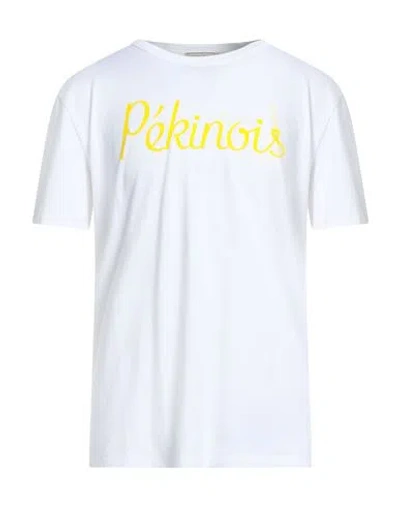 Maison Kitsuné Man T-shirt White Size L Cotton