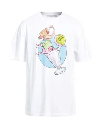 Maison Kitsuné Man T-shirt White Size M Cotton