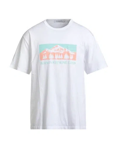 Maison Kitsuné Man T-shirt White Size S Cotton