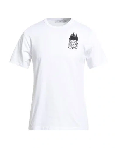 Maison Kitsuné Man T-shirt White Size S Cotton