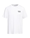 Maison Kitsuné White T-shirt With Logo Handwriting Print In White