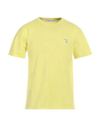 Maison Kitsuné Man T-shirt Yellow Size S Cotton