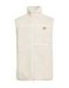 Maison Kitsuné Man Vest Cream Size M Polyester, Acrylic In White