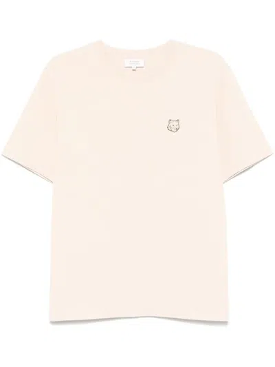 Maison Kitsuné Beige Bold Fox Head Patch Comfort T-shirt In Smoke