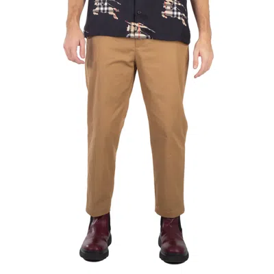 Maison Kitsuné Maison Kitsune Men's Beige Straight-leg Cotton Trousers In Brown
