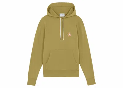 Pre-owned Maison Kitsuné Men's Maison Kitsune Chillax Fox Patch Classic Hoodie In Light Khaki