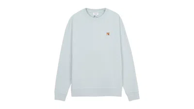 Pre-owned Maison Kitsuné Men's Maison Kitsune Fox Head Sweatshirt In Skyblue In Blue