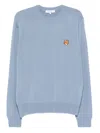 Maison Kitsuné Fox Head-patch Sweatshirt In Blue