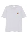 Maison Kitsuné Grey Fox Head Cotton T-shirt In Gray