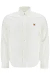 Maison Kitsuné Maison Kitsune "mini Fox Head Oxford Shirt" In White