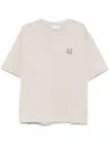 Maison Kitsuné Logo T-shirt In Beige