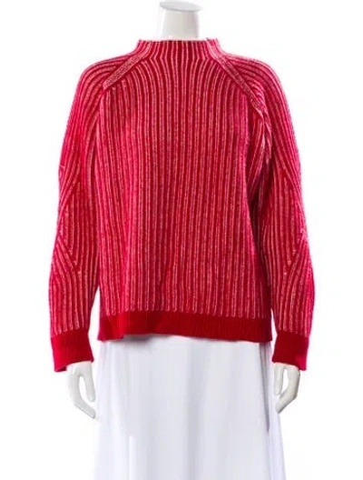Pre-owned Maison Kitsuné Merino Wool Striped Sweater In Red