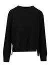 Maison Kitsuné Merino Wool Sweater Knitwear Black In Black