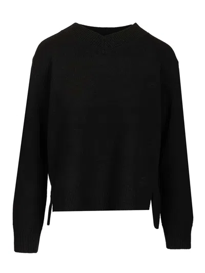 Maison Kitsuné Merino Wool Sweater Knitwear Black