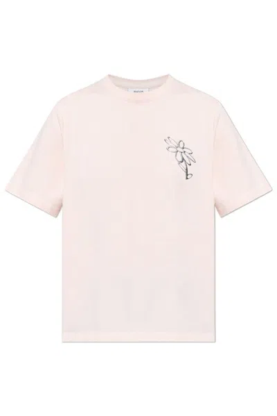 Maison Kitsuné Logo T-shirt In Pink