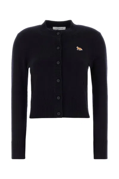 Maison Kitsuné Maison Kitsune Midnight Blue Wool Cardigan