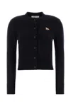 Maison Kitsuné Midnight Blue Wool Cardigan In Brown