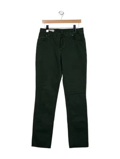 Pre-owned Maison Kitsuné Mid-rise Straight Leg Jeans In Green