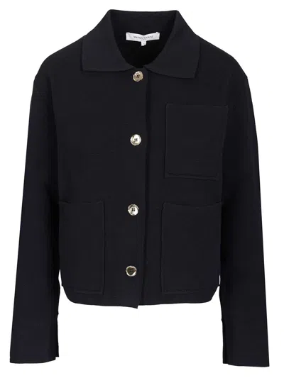 Maison Kitsuné Milano City Jackets Blue In Black
