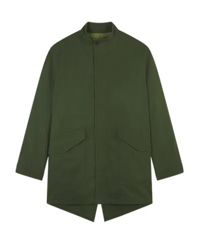Maison Kitsuné Military Cotton Parka In Green