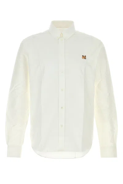 Maison Kitsuné Mini Fox Head Classic Bd Shirt-41 Nd Maison Kitsune Male In White
