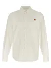 Maison Kitsuné Button Down Classic Shirt With Institutional Fox H Clothing In White