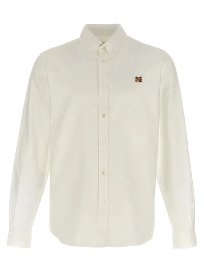 Maison Kitsuné Mini Fox Head Classic Shirt In White