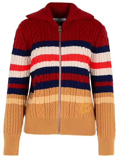 Maison Kitsuné Multi Wool Blend Sweater In Multicolour