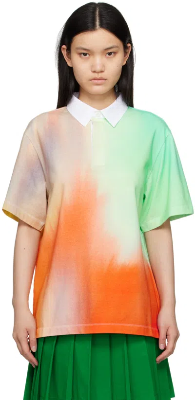 Maison Kitsuné Multicolor Rop Mierlo Edition Polo In M110 Aquarelle Print