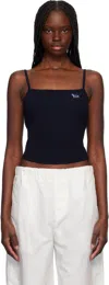 Maison Kitsuné Maison Kitsune` Fox Pattern Tank Top In P480 Navy