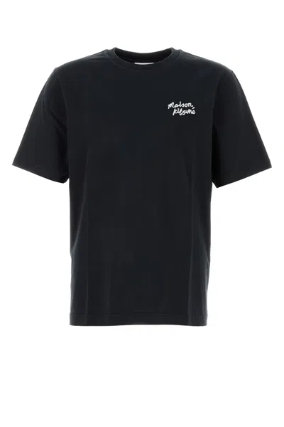Maison Kitsuné Maison Kitsune Navy Blue Cotton T-shirt