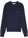 Maison Kitsuné Baby Fox Wool Jumper In Navy Blue